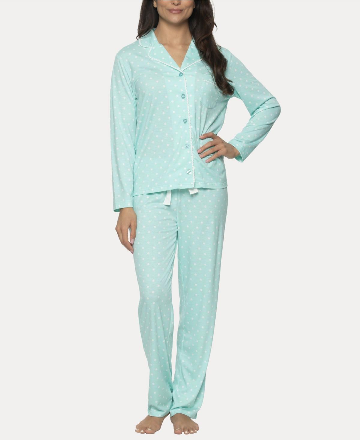 Felina Womens Jessie 2 Pc. Long Sleeve Pajama Set Product Image