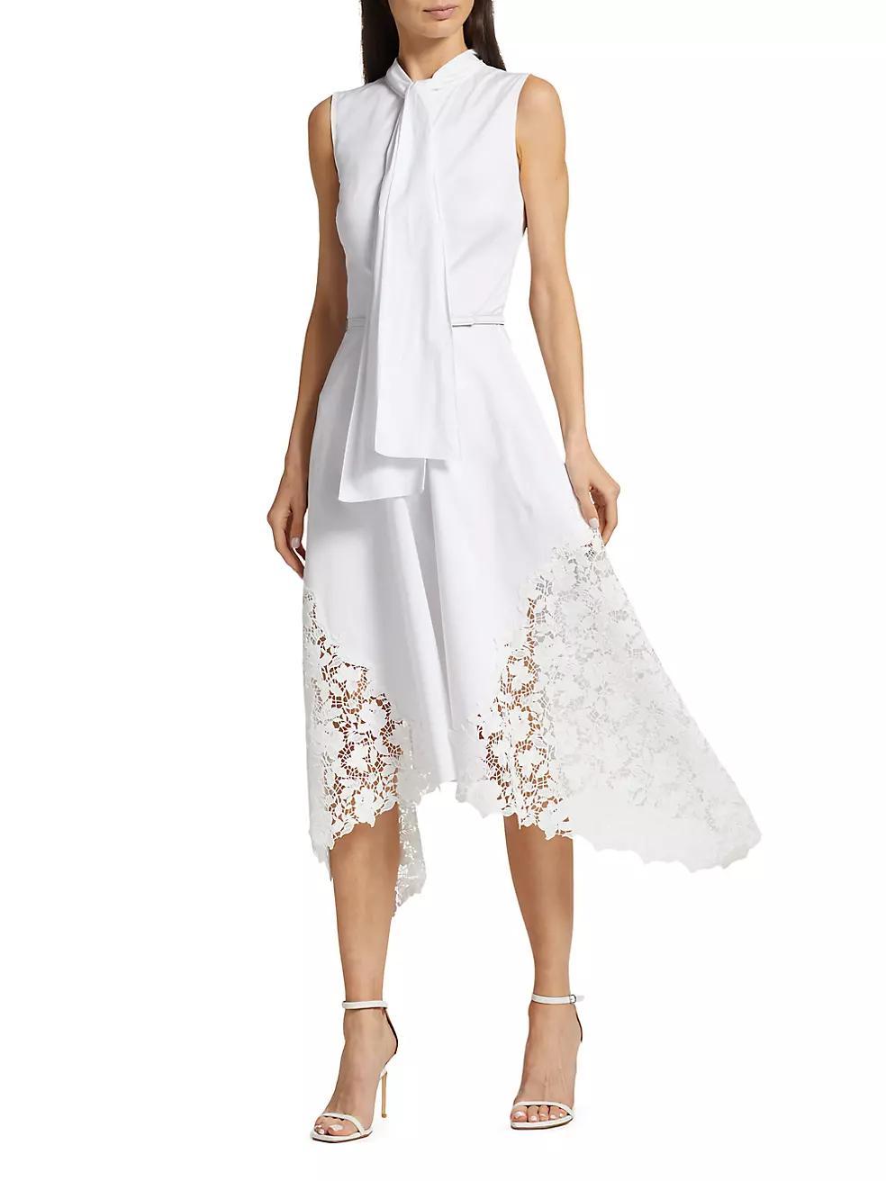 Gardenia Lace Draped Shirtdress Product Image