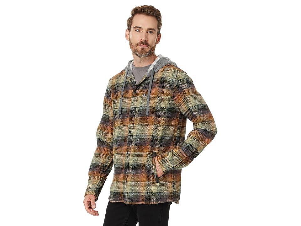 Quiksilver Sandbar Hooded Long Sleeve Flannel Woven (Capital Red) Men's Clothing product image