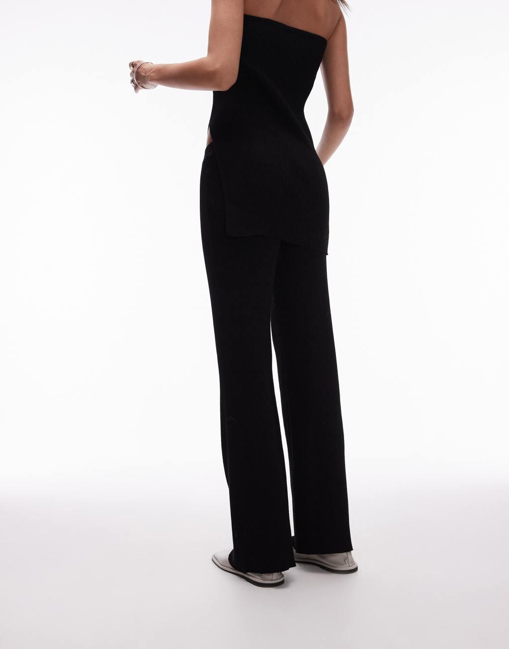 NA Topshop knitted pants in black - part of a set Product Image