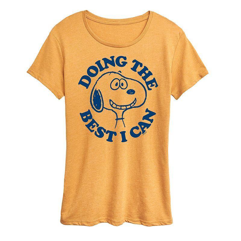 Womens Peanuts Snoopy Doing The Best I Can Graphic Tee Product Image