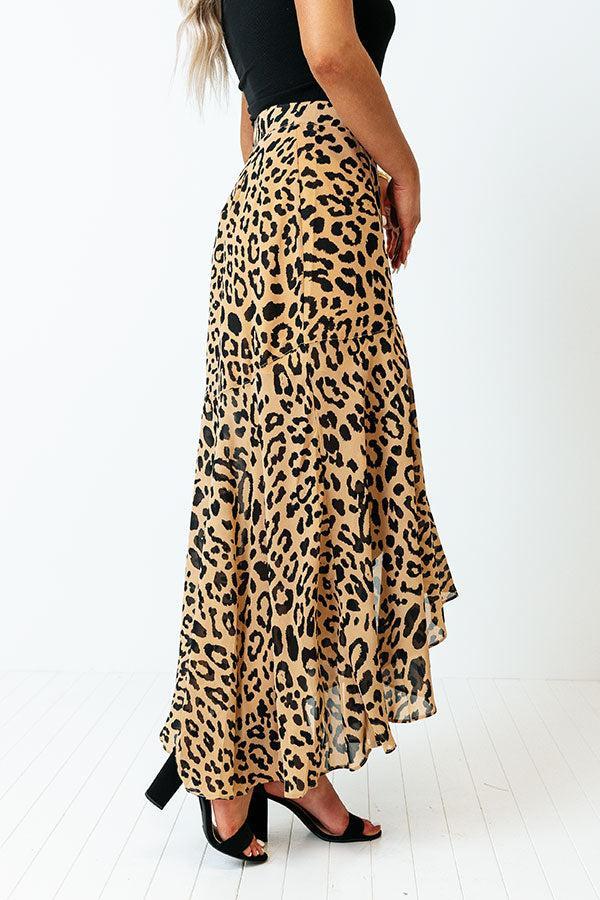 Only Sunshine Leopard Skirt In Iced Mocha Product Image