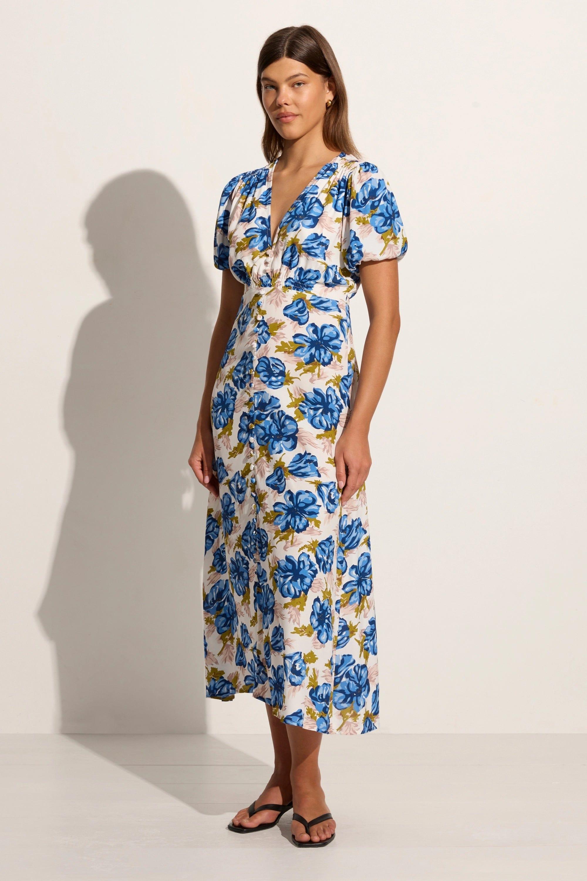 Bellavista Midi Dress Isadora Floral Navy - Final Sale Product Image