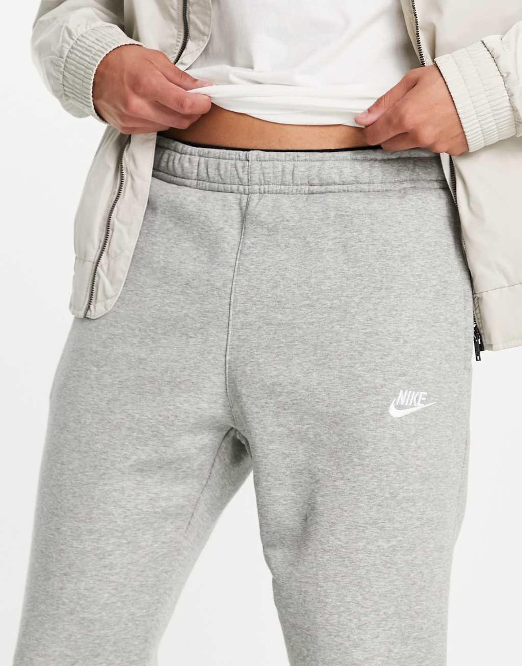 Nike Mens Nike Club Joggers - Mens Dark Grey Heather/White Product Image