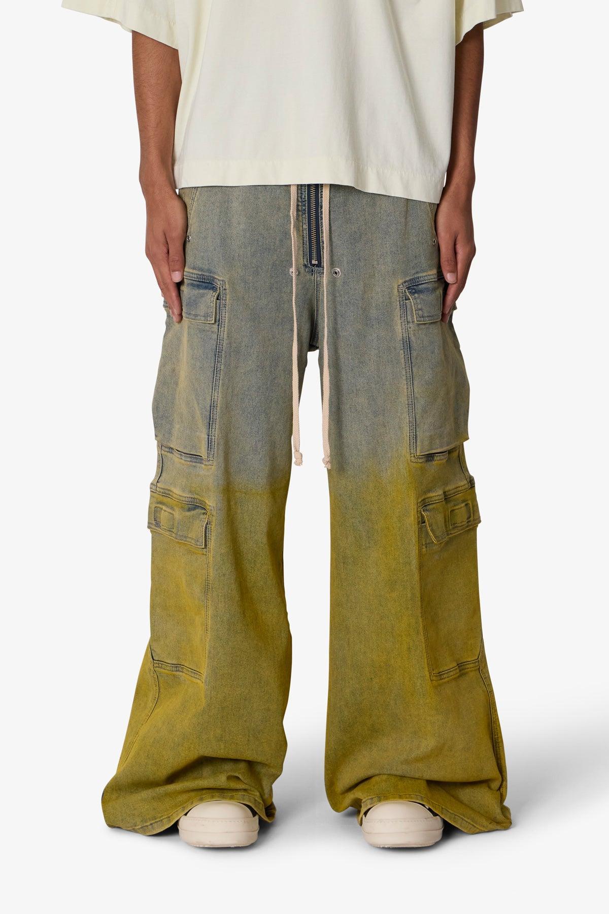 K13 Rave Double Cargo Pants - Blue/Yellow Product Image