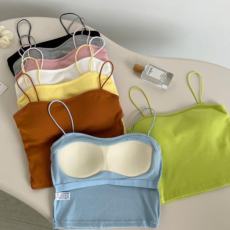 Plain Padded Cami Top Product Image