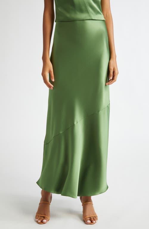 ALICE AND OLIVIA Alice + Olivia Terese Satin Maxi Skirt In Avocado product image