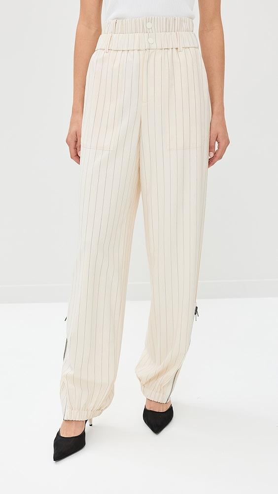 Monse Pinstripe Wool Suiting Zipper Pants | Shopbop Product Image