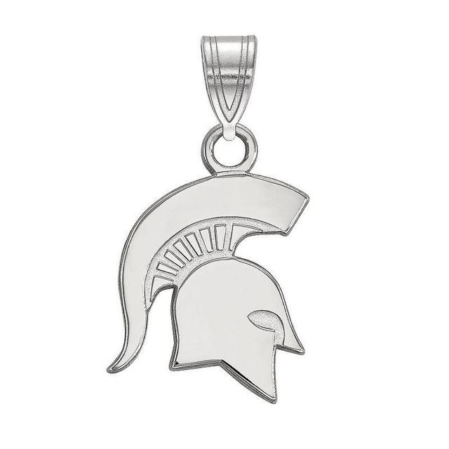 LogoArt 14K White Gold Michigan State Spartans Small Pendant, Womens Product Image