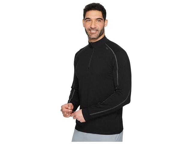 tasc Performance Carrollton 1/4 Zip (Black/Gunmetal) Men's Long Sleeve Pullover Product Image