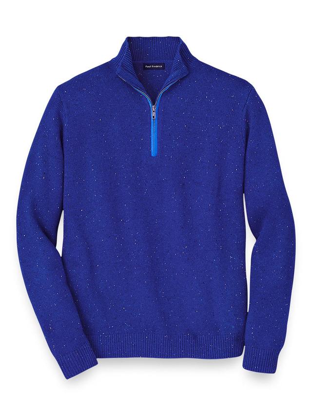 Donegal Zip Mock Neck Sweater - Cobalt Product Image