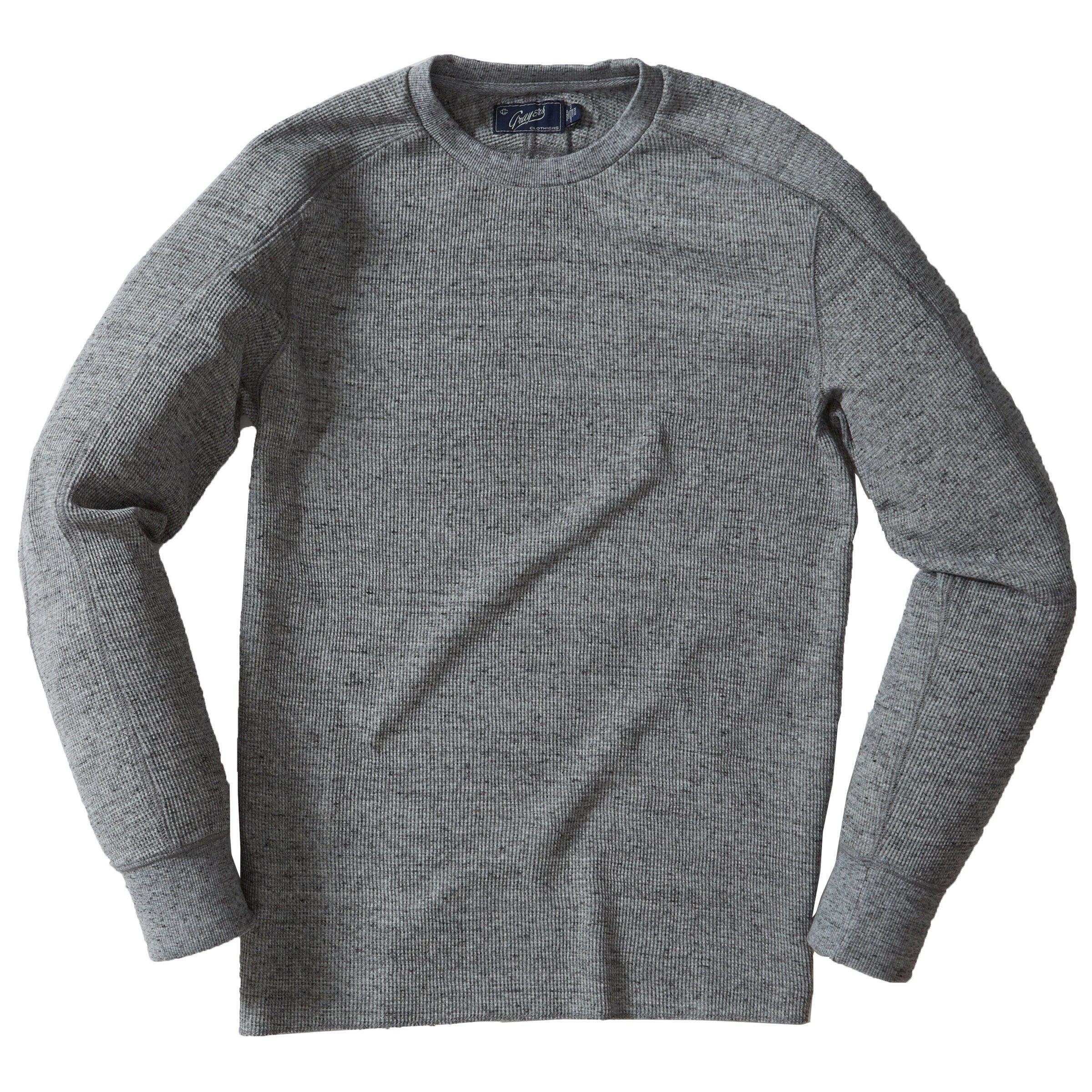 New Spencer Waffle Crew - Gray Marl Product Image