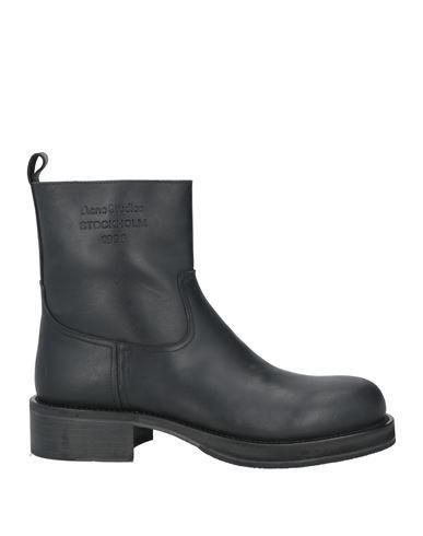 ACNE STUDIOS Leather Waxed Boots In Black Product Image