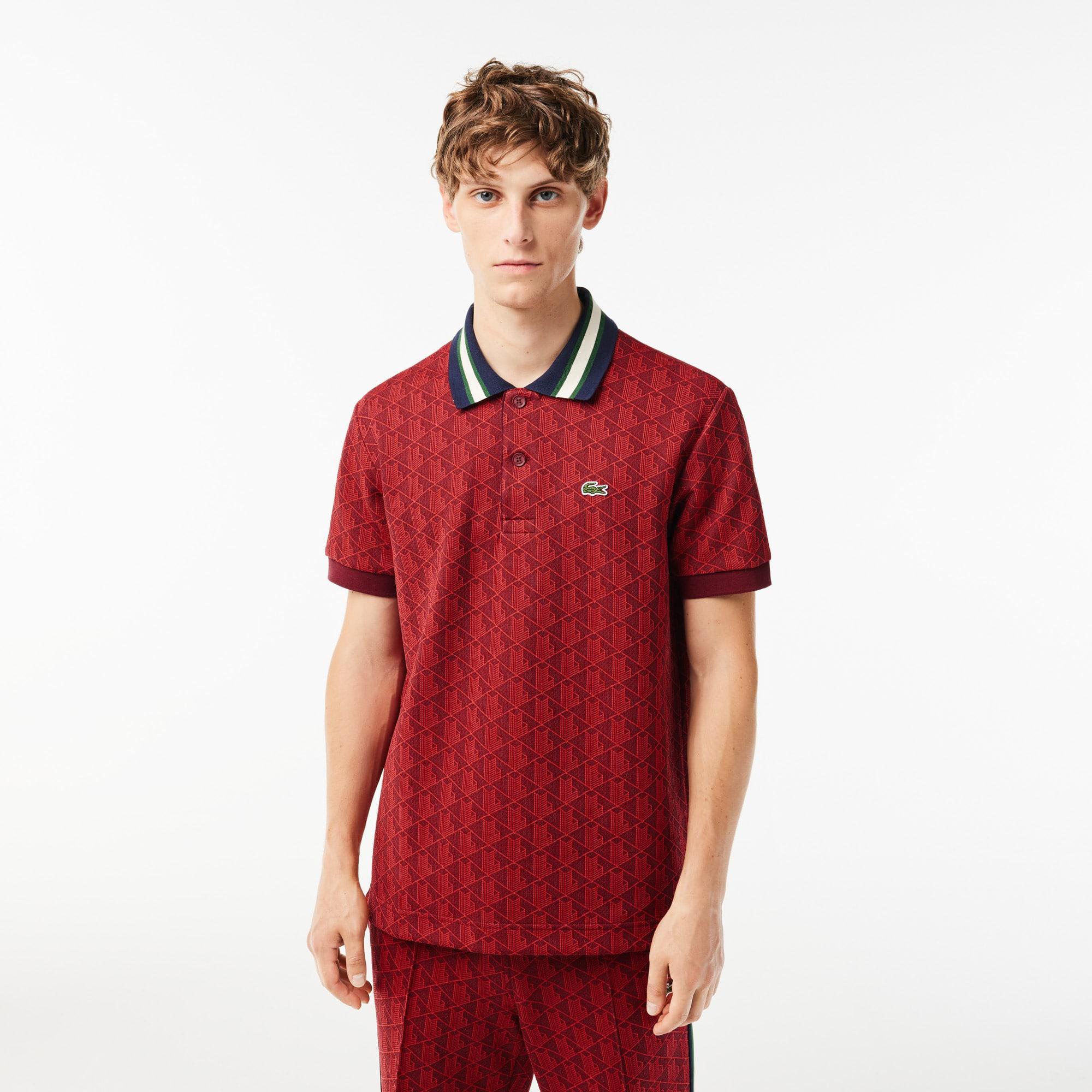 Classic Fit Monogram Jacquard Polo Shirt Product Image