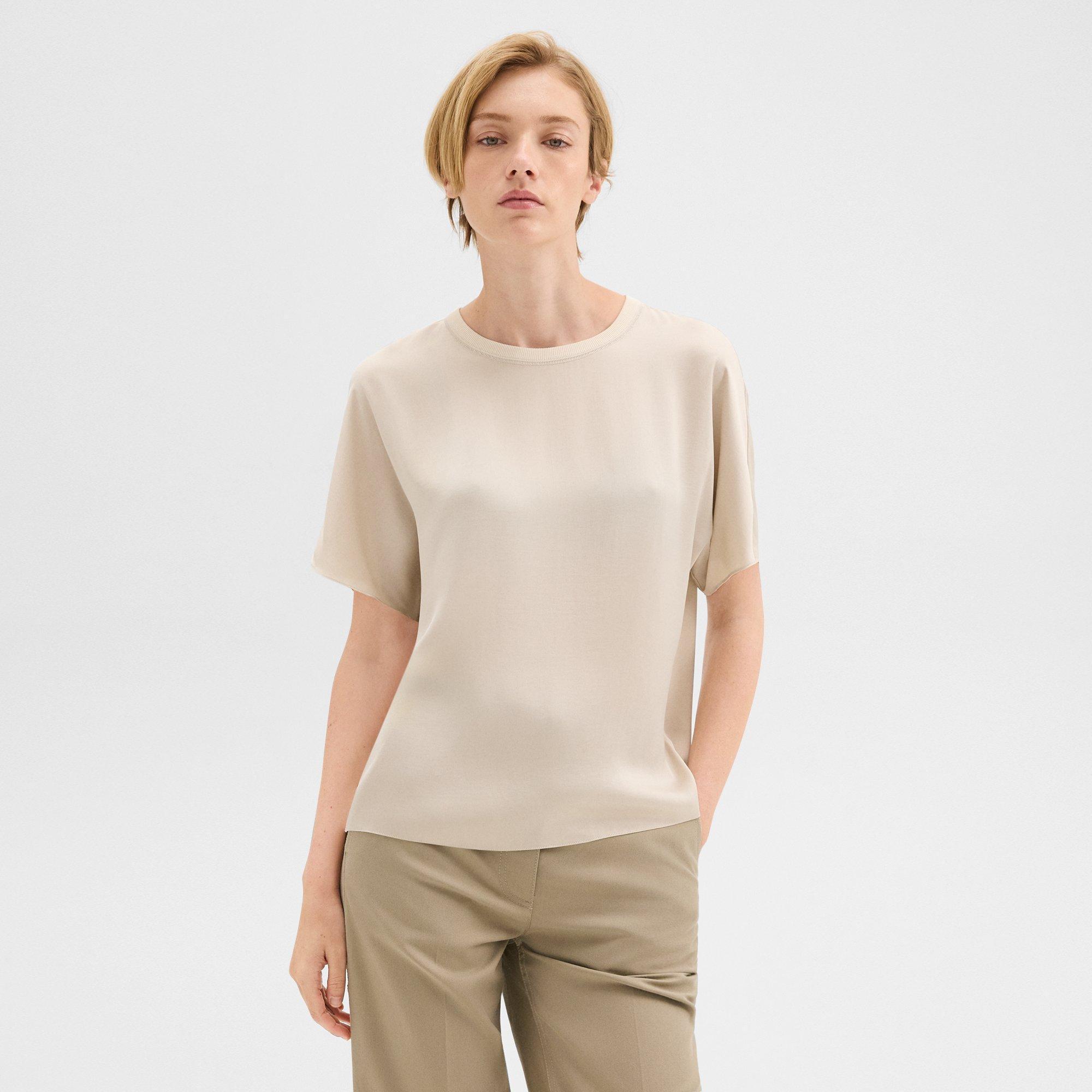 Recycled Satin Dolman Sleeve Tee | Theory Product Image