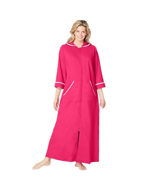 Dreams & Co. Womens Long French Terry Robe Product Image