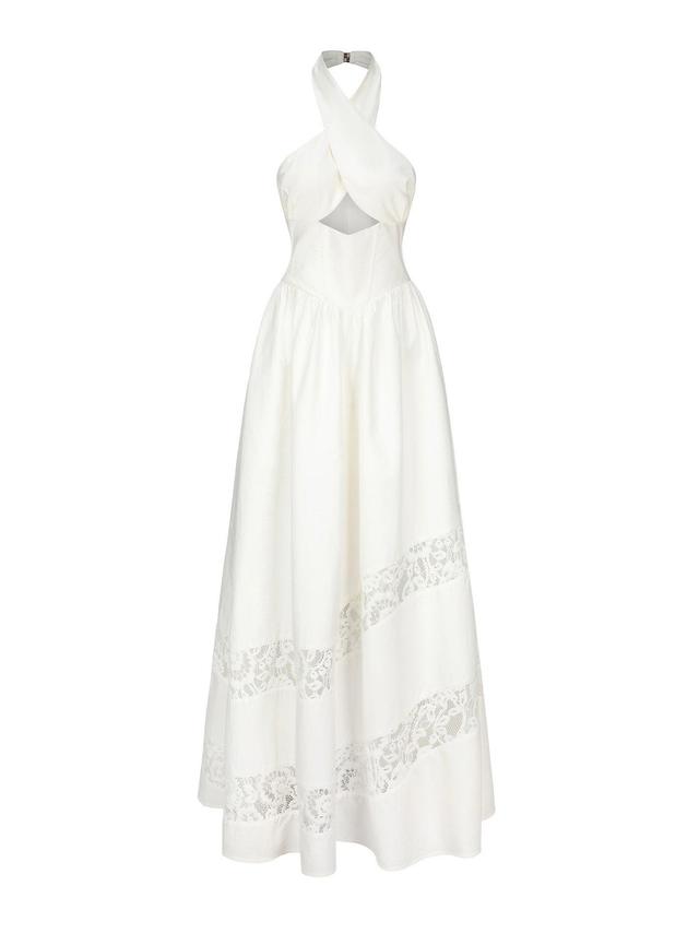 Portia Lace Dress (White) Product Image