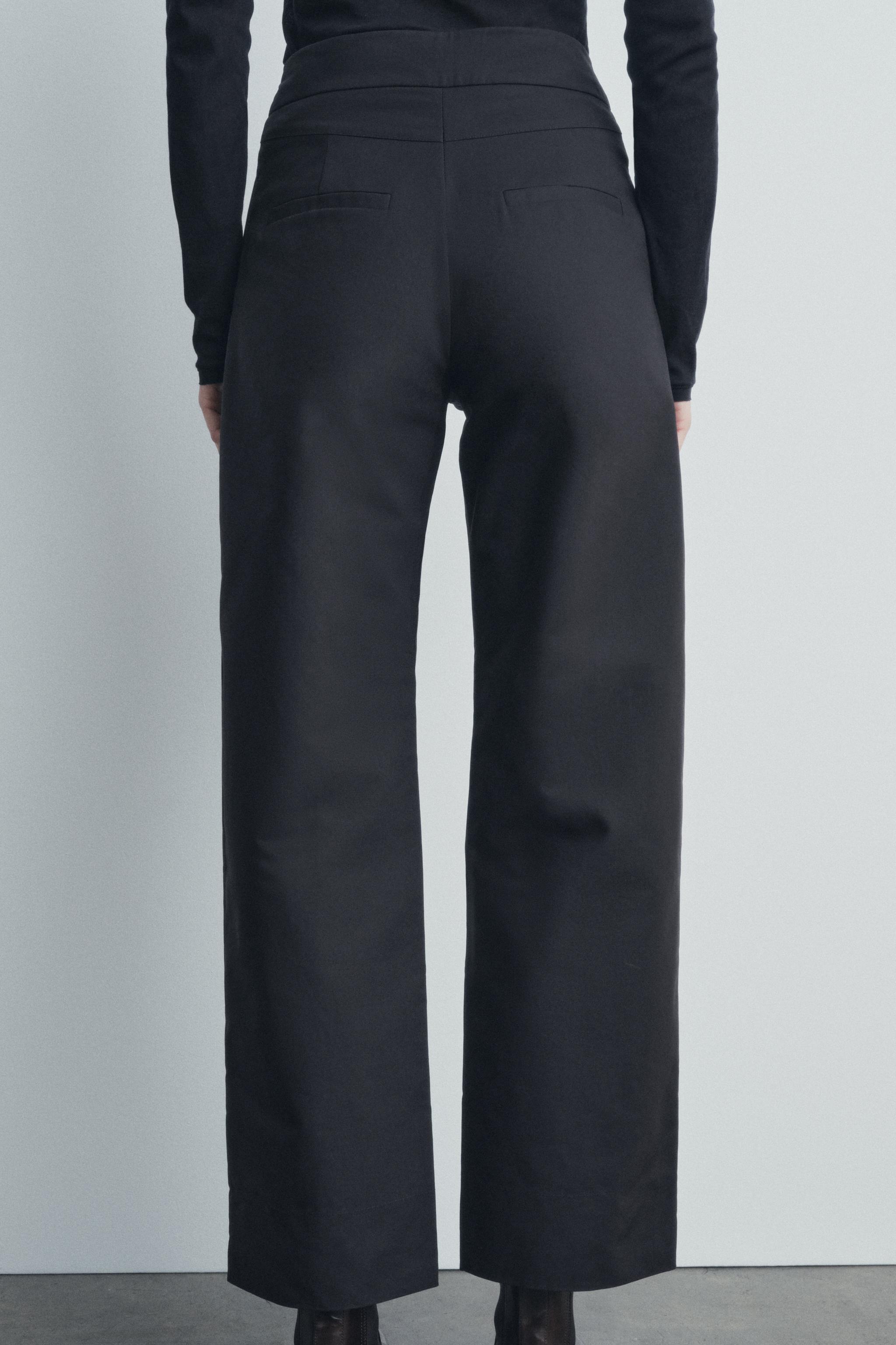 BUTTONED HIGH-WAISTED PANTS ZW COLLECTION Product Image