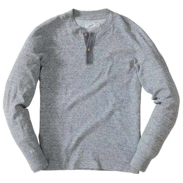 New Windsor Double Cloth Henley - Gray Heather Product Image