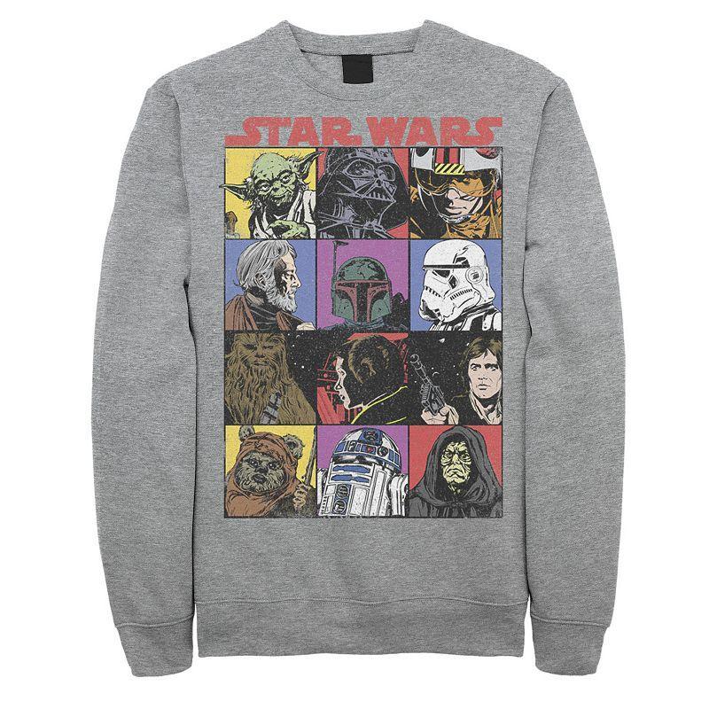 Mens Star Wars Comic Strip Cartoon Group Sweatshirt Product Image