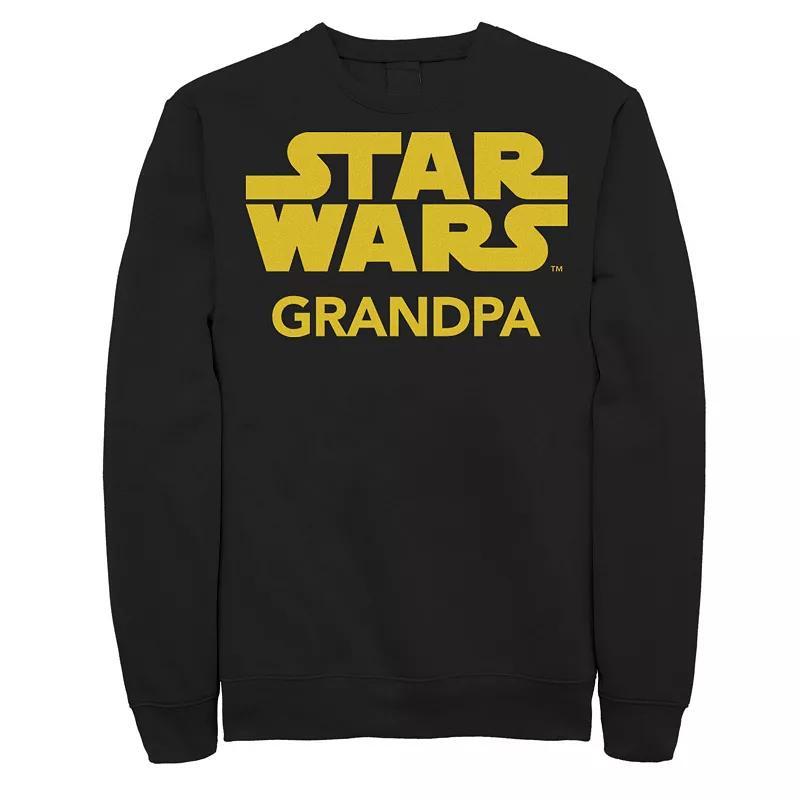 Mens Star Wars Grandpa Classic Title Logo Fleece Graphic Pullover Product Image