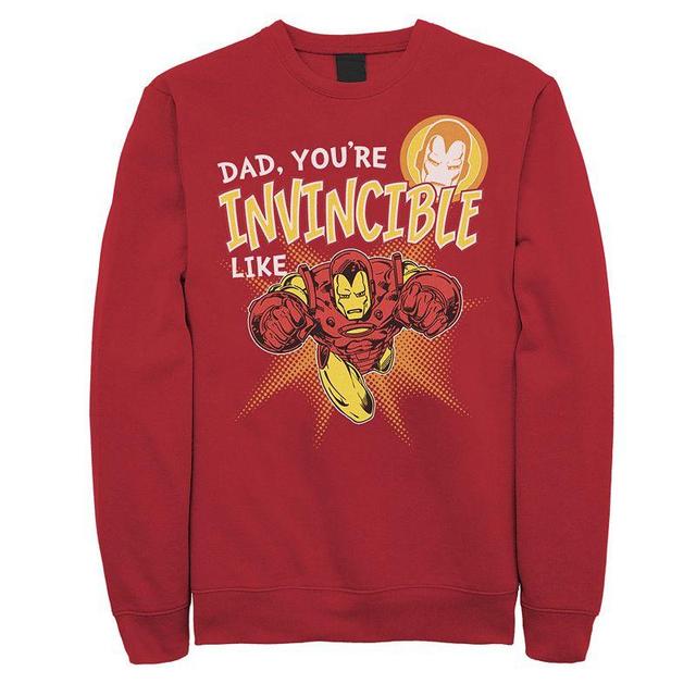 Mens Marvel Iron Man Invincible Dad Fathers Day Sweatshirt Product Image