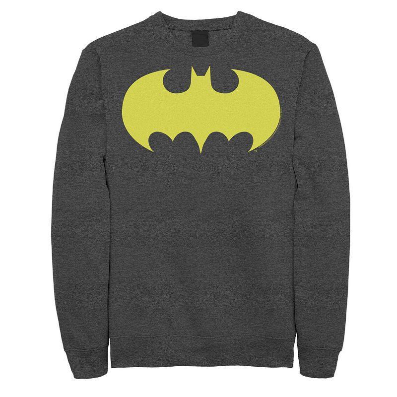 Mens DC Comics Batman Solid Chest Logo Sweatshirt Grey Heather Product Image