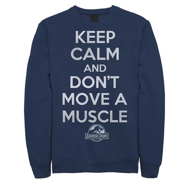 Mens Jurassic Park Dont Move a Muscle Sweatshirt Blue Product Image