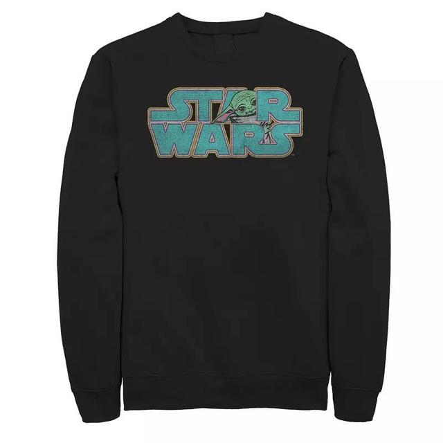 Big & Tall Star Wars The Mandalorian Child Hiding Logo Fleece Sweatshirt, Mens Product Image