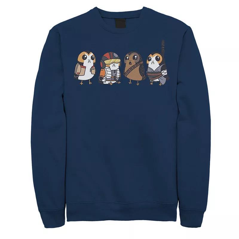 Mens Star Wars Cute Porgs Dressed As Characters Portrait Sweatshirt Blue Product Image