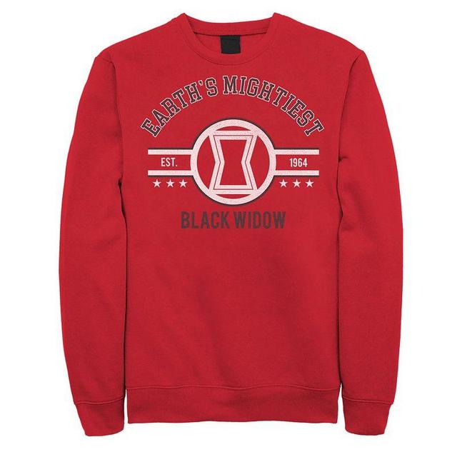 Mens Marvel Avengers Earths Mightiest Black Widow Logo Sweatshirt Red Product Image