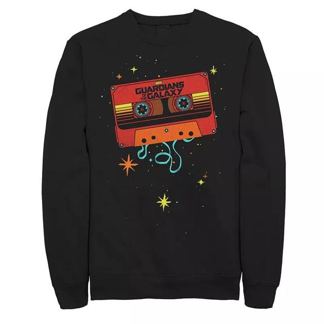 Big & Tall Marvel Guardians Of The Galaxy Cassette Tape Stars Sweatshirt, Mens Product Image