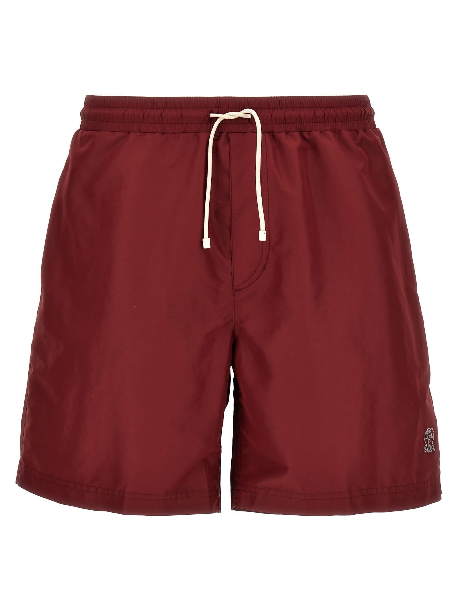 BRUNELLO CUCINELLI Swim Shorts In Red Product Image