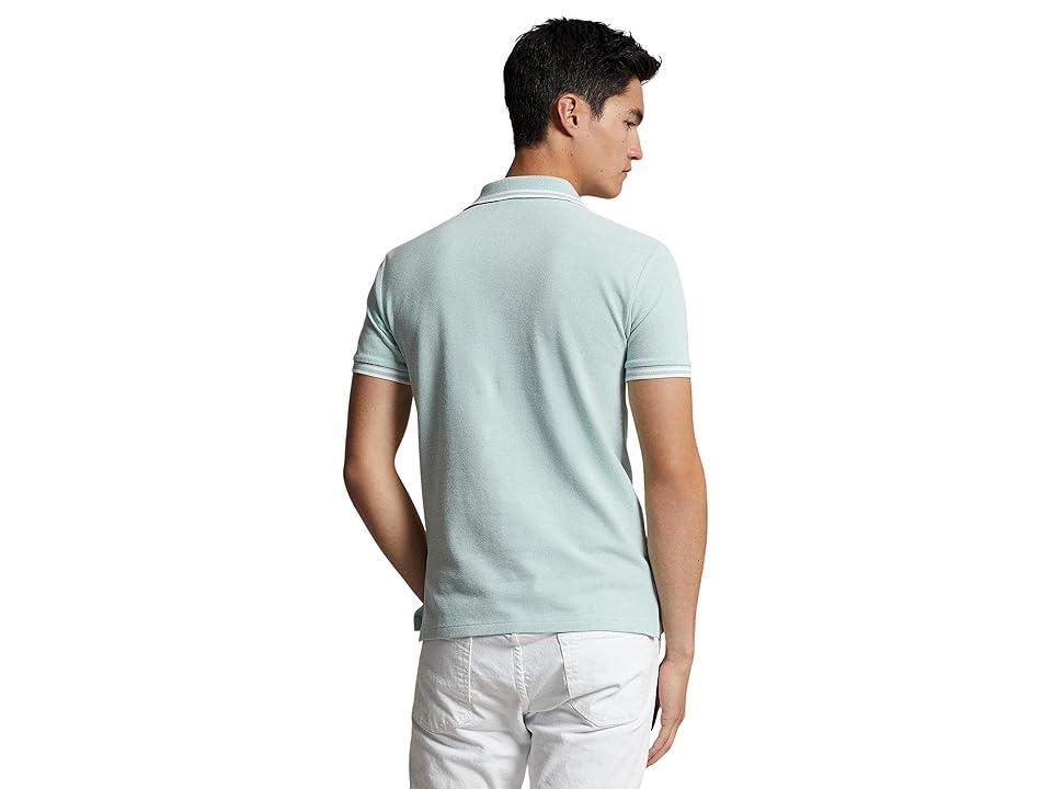 Polo Ralph Lauren Custom Slim Fit Stretch Mesh Polo Shirt (Celadon/White) Men's Short Sleeve Knit Product Image