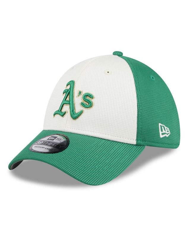 Mens New Era White Oakland Athletics 2024 St. Patricks Day 39THIRTY Flex Fit Hat - White Product Image