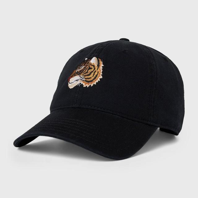 Mens Tiger Patch Cotton Baseball Hat Wash Product Image