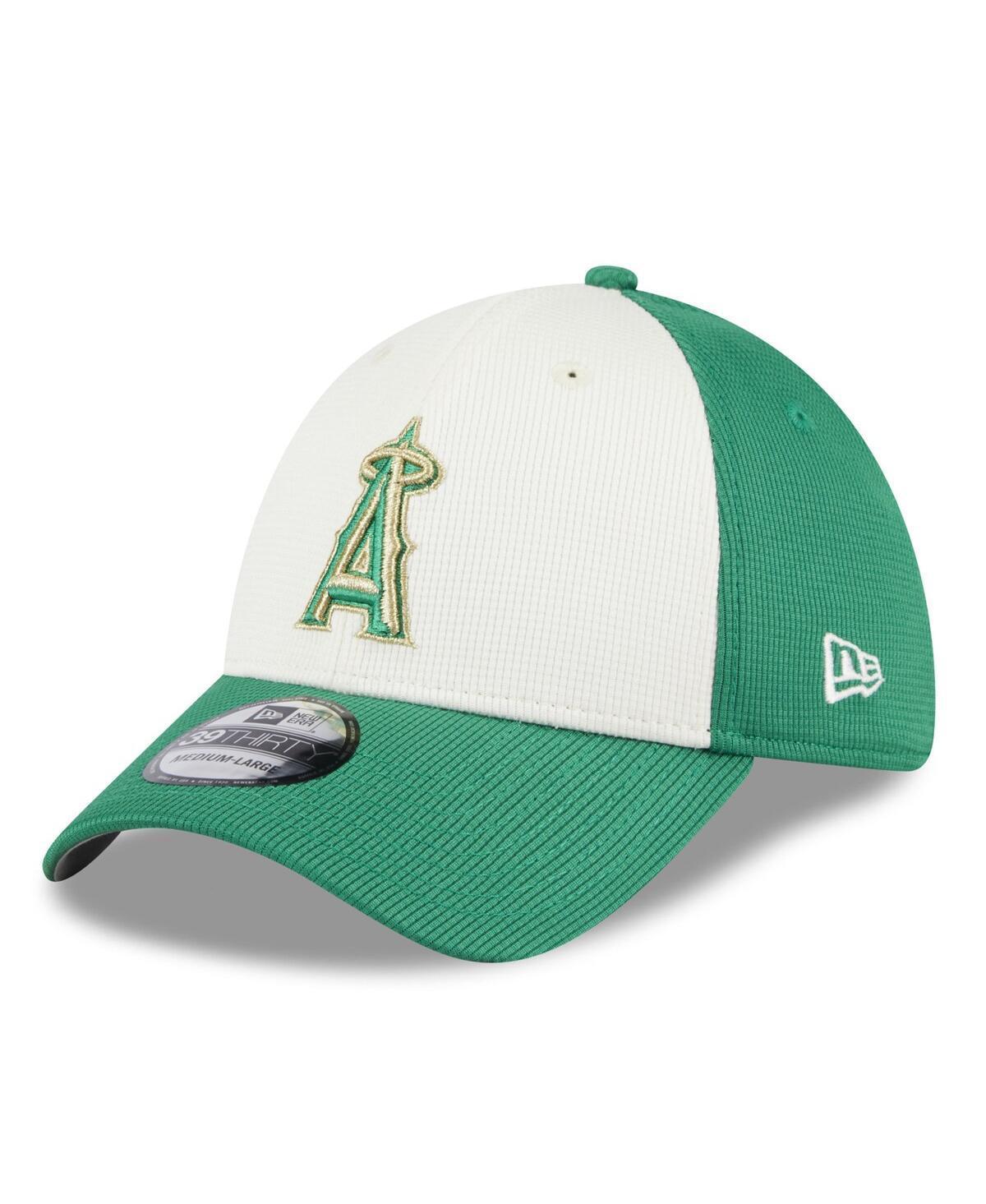 Mens New Era /Green Los Angeles Angels 2024 St. Patricks Day 39THIRTY Flex Fit Hat Product Image