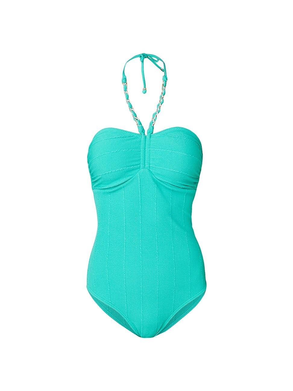 Womens Bandeau Chainlink One-Piece Swimsuit Product Image