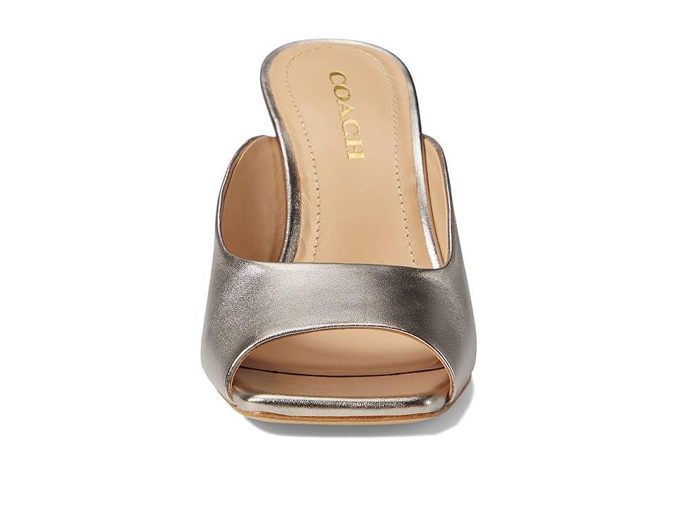 COACH Laurence Metallic Leather Sandal (Platinum Champagne) Women's Shoes Product Image