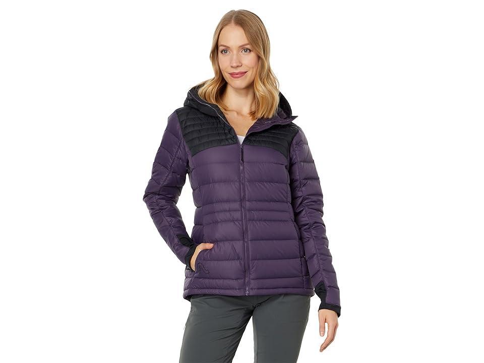 Flylow Betty Down Jacket (Black/Berry) Women's Clothing Product Image