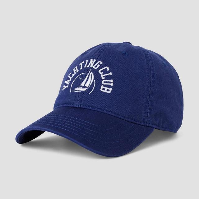 Mens Yacht Club Cotton Baseball Hat - Navy Product Image