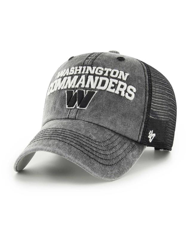 Mens 47 Black Washington Commanders Drumlin Trucker Clean Up Snapback Hat Product Image