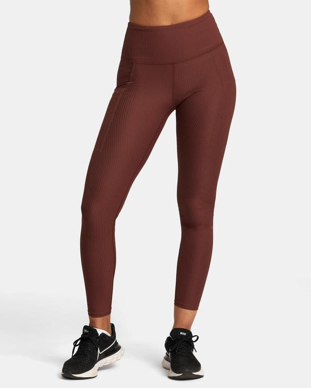 Mineral Rib Pocket Legging Pants - Espresso Product Image