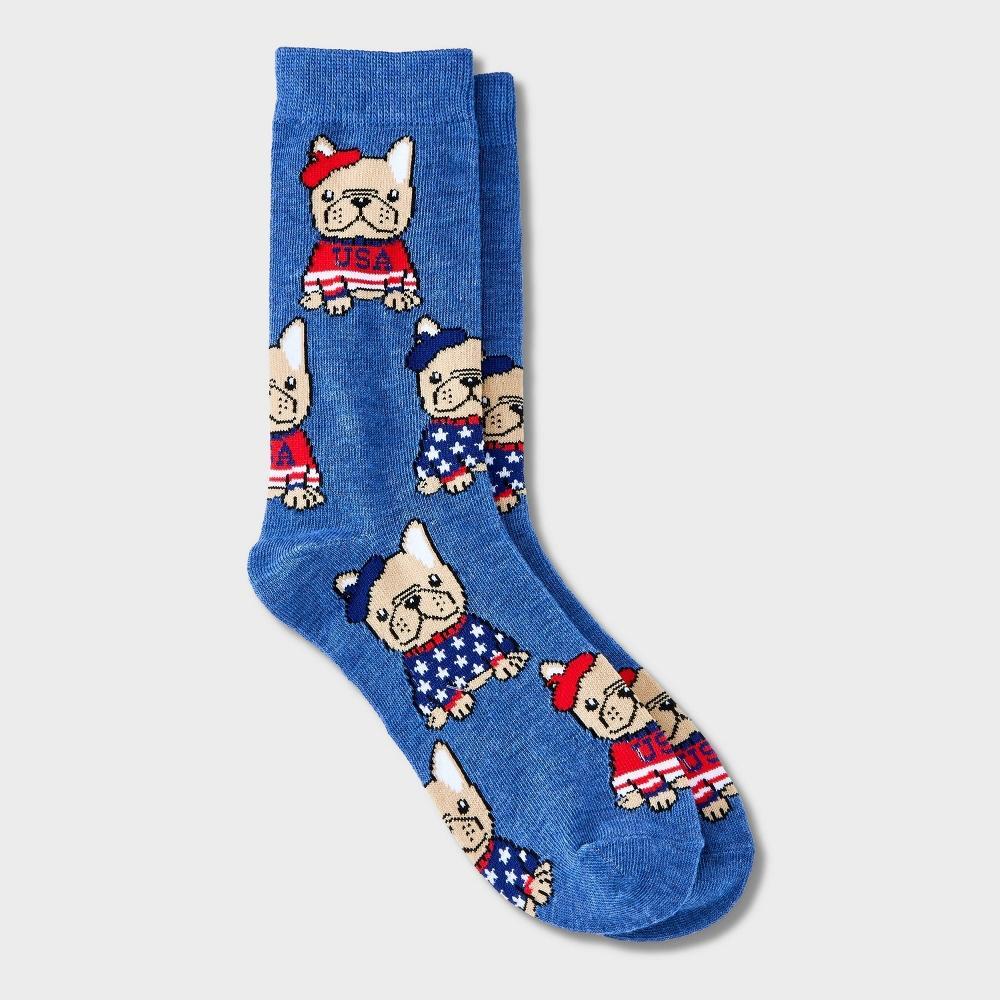 Womens Americana Frenchies Crew Socks Heather 4-10 Product Image