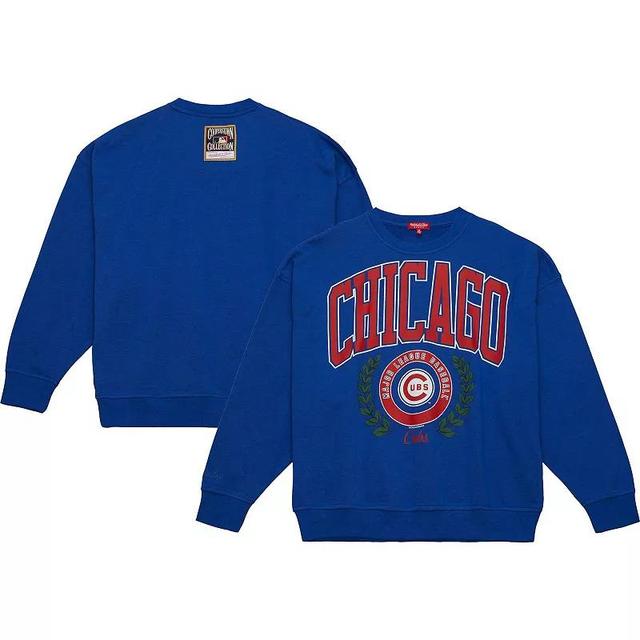 Womens Mitchell & Ness Royal Chicago Cubs Logo Lt 2.0 Pullover Sweatshirt Product Image