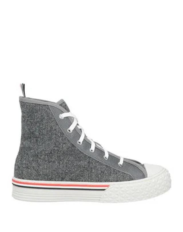 THOM BROWNE Man Sneakers Grey Size 9 Textile Fibers, Leather Product Image