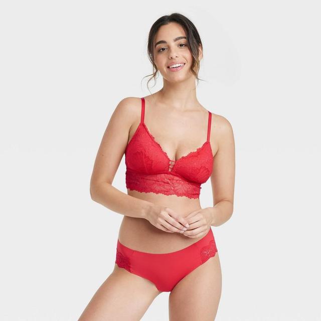 Womens Invisible Edge Cheeky Underwear - Auden Berry Red L Product Image