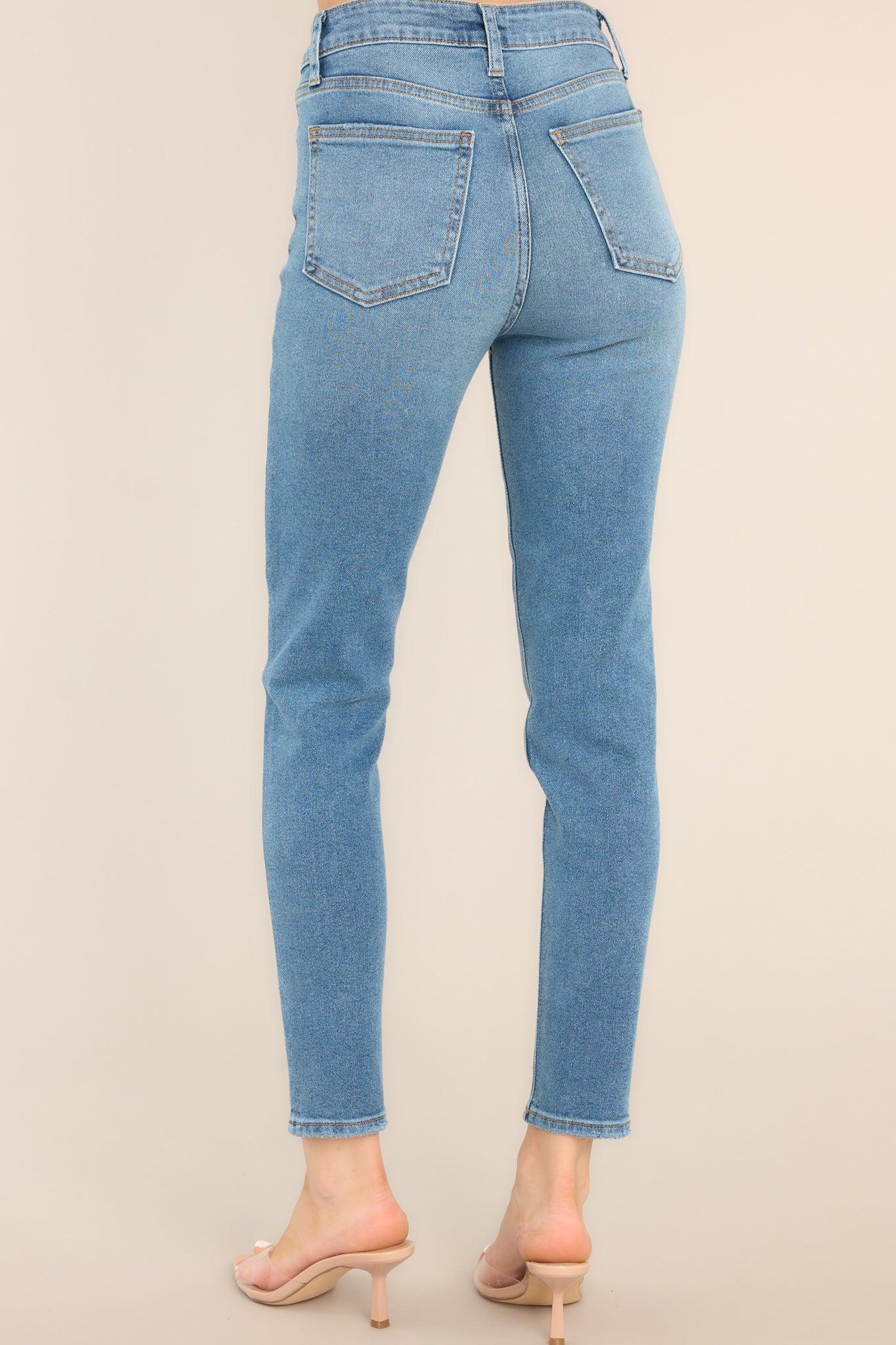 Just Black Common Ground Medium Wash Stretch Skinny Jeans Blue Product Image