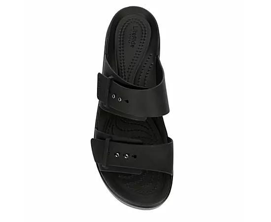 Crocs Womens Brooklyn Buckle Low Wedge Sandal Product Image