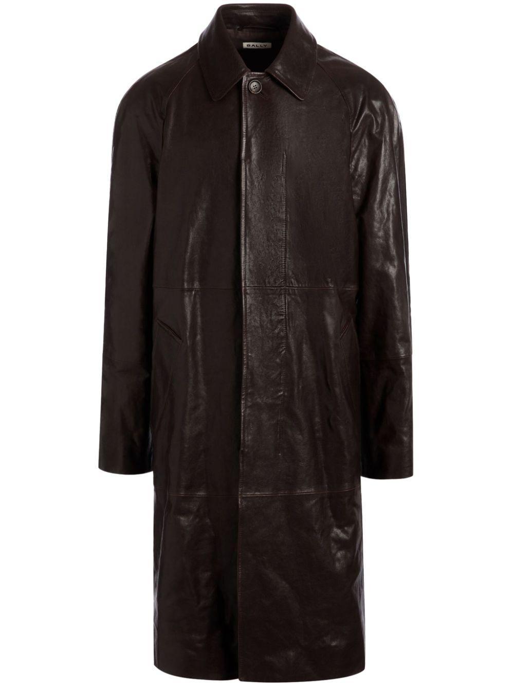 leather midi coat Product Image